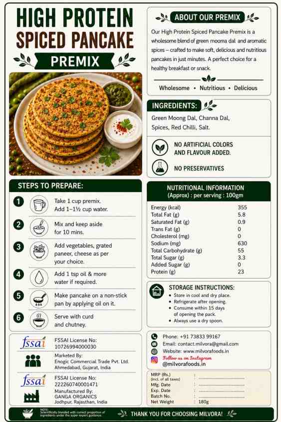 HIGH PROTEIN SPICED PANCAKE PREMIX - Image 2